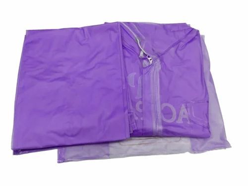 Men Purple Pvc Raincoat Set