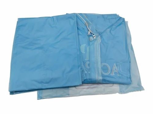 Men Skyblue Pvc Raincoat Set