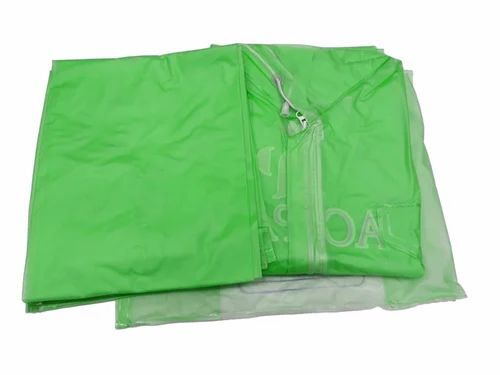 Men Zipper Pvc Raincoat Set