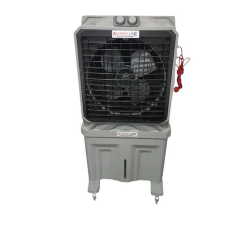 Titanium Air Cooler - Plastic, 25L, Grey, Floor Standing | Manual Cleaning, Electrical, 220V, Wheels, Tower Shape