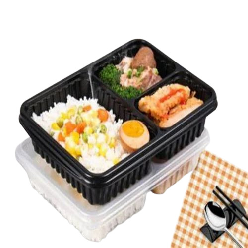 3 Compartment Plastic Meal Tray