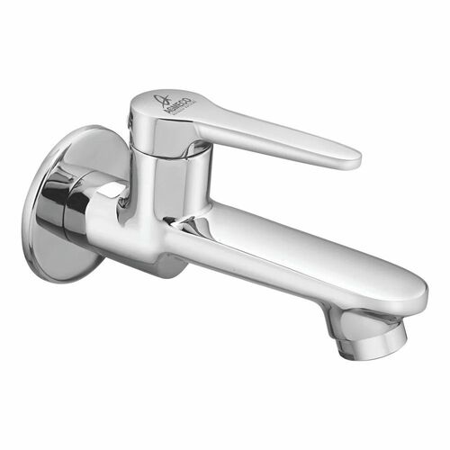 Aquasense AS 00202 Bib Cock Long Body - Brass, Stainless Steel, Standard Size, Silver | Stylist, Durable, Glossy Finish