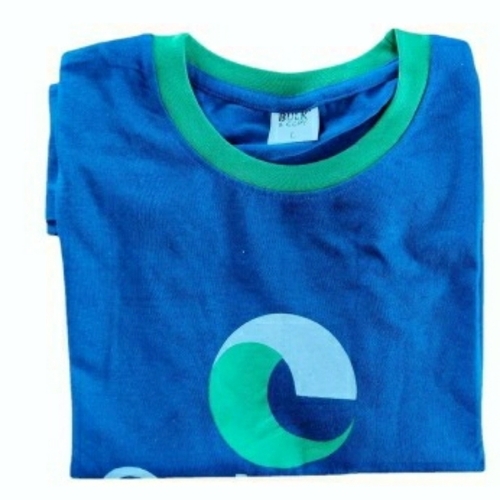Blue Color Promotional Printed Men Cotton T Shirt