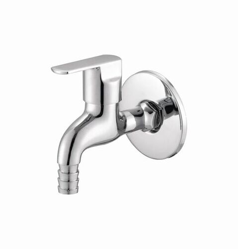 Brass Nozzle Bib Cock - Brass & Stainless Steel, Standard Size, Silver | Glossy Finish, Durable, Stylist