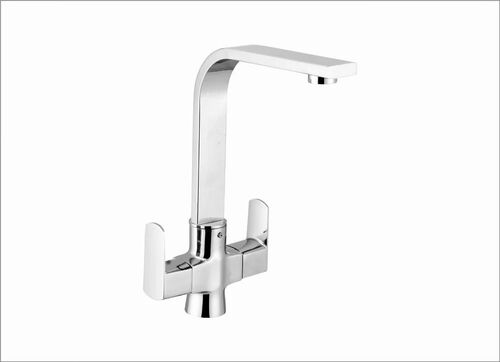 Centre Hole Mixer Bathroom Fitting - Stainless Steel Standard Size Silver | Stylish Durable Glossy Finish