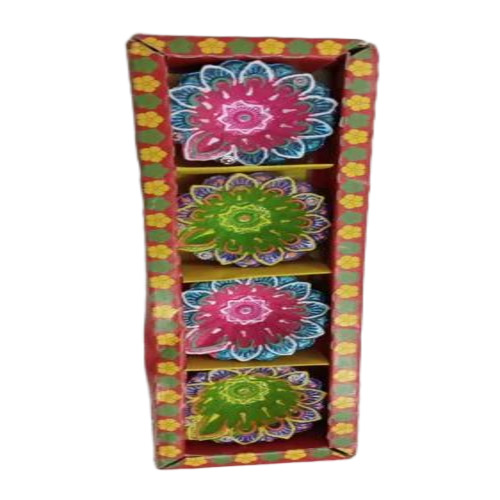 Clay Flower Diya Set