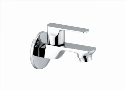 Durable Brass Bib Cock - Stainless Steel, Standard Size, Silver | Stylist, Durable, Glossy Finish