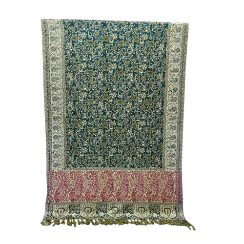 Green Viscose Plain Shawls