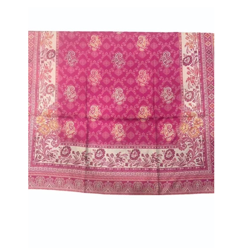 Ladies Jamawar Pink Woolen Shawl