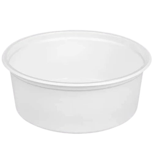 White Plastic Round Container