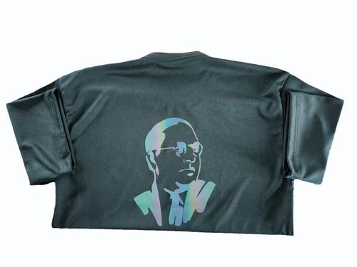Black Men Polyester T Shirt