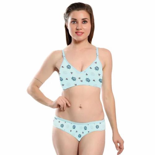 Floral Print Bra Panty Set