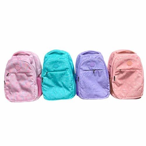 Multicolor Polyester School Bag