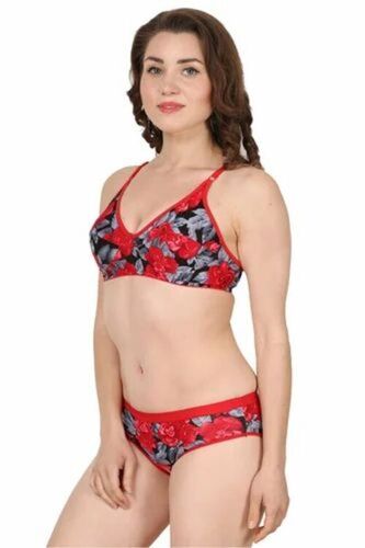 Printed Bra Panty Set