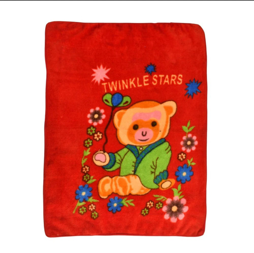 Red Printed Baby Blanket