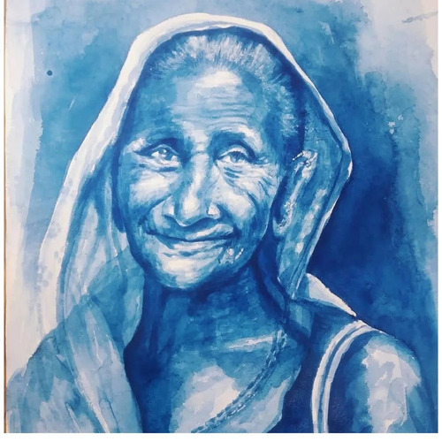 Watercolor Portrait Painting - Color: Cloured