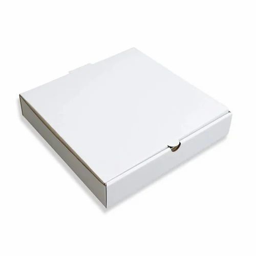 White Corrugated Pizza Box