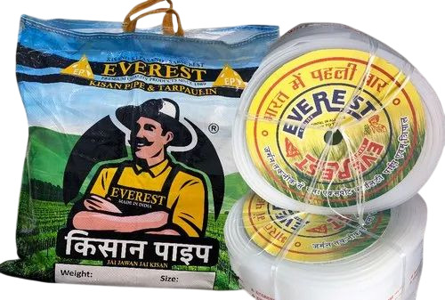 White Everest Delivery Pipe - LDPE, White, Round Female Connection | Agricultural Use, Flexible, Fine Finished, Durable