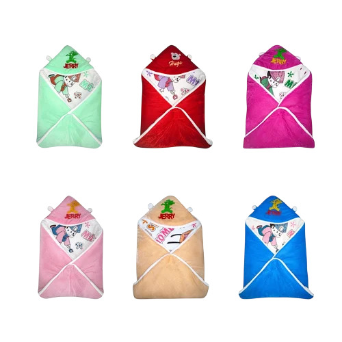 Woolen Designer Baby Hooded Blanket