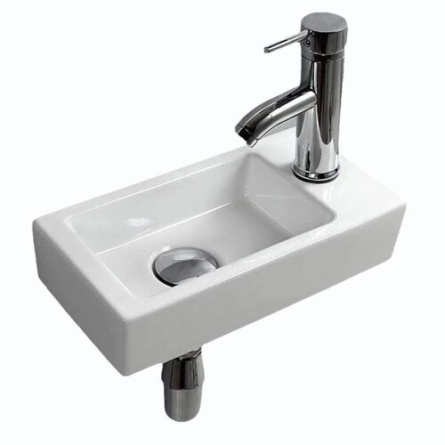 3.5 Feet White Ceramic Wash Basin