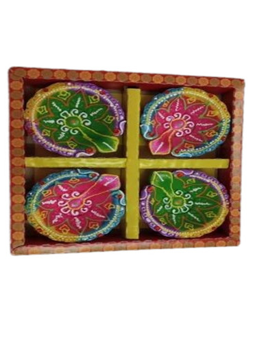 4 Terracotta Diya Set