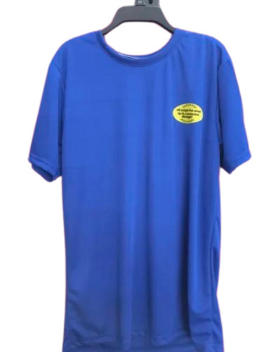 Blue Color Customized Round Neck T Shirt