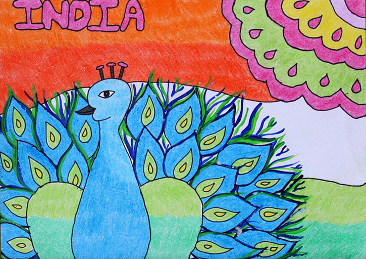 Decorative Peacock Hand Painting