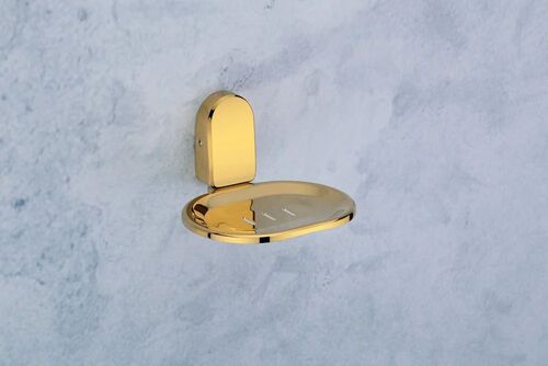Golden Soap Dish - Stainless Steel, Standard Size, Golden | Stylist, Durable, Glossy Finish