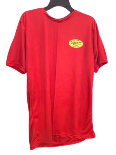 Red Color Customized Round Neck T Shirt