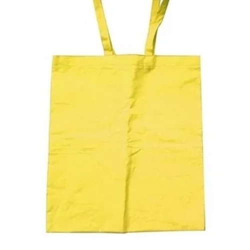 Yellow Plain Cotton Carry Bag