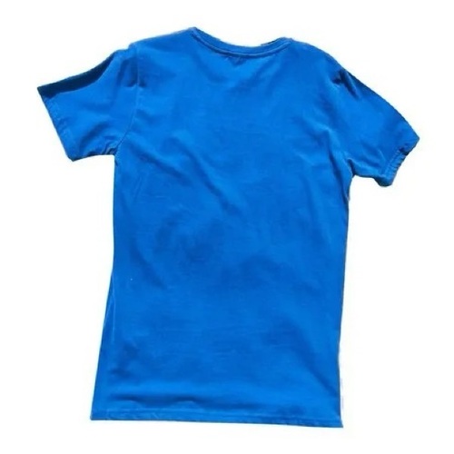 Blue Mens Round Neck T Shirt