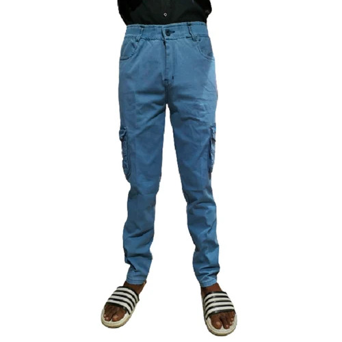 Mens Blue Cargo Pant - Feature: Breathable