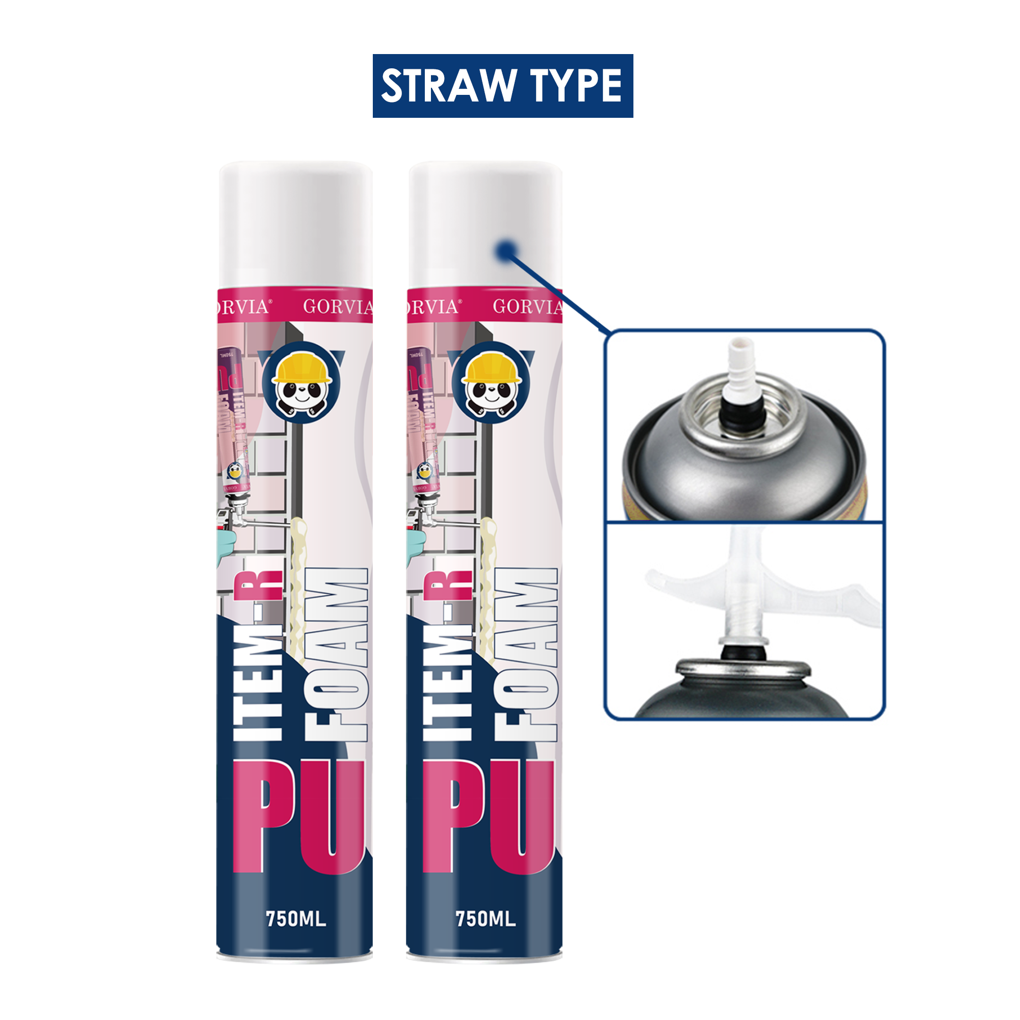 Straw Type Pu Foam Sealant - Color: Off-White