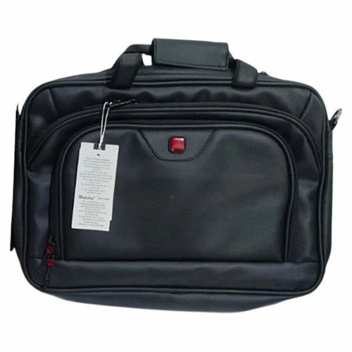 Black Color Leather Laptop Bag