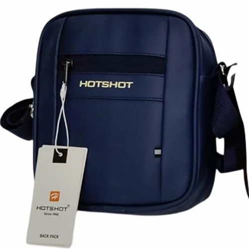 Blue Color Leather Sling Bag