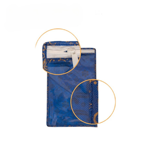 Blue Plain Pvc Non Woven Saree Packing Bags