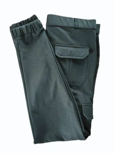 Jet Black Polyester Track Pant