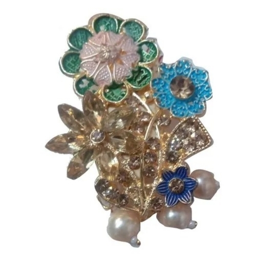 Mina Brass Brooch Pin