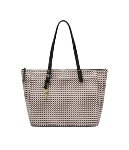 Printed Canvas Tote Handbag