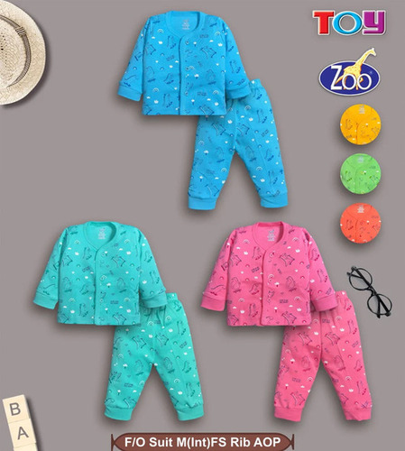 Printed Cotton Fabric Unisex Infant Wear Set - Place Of Origin: India