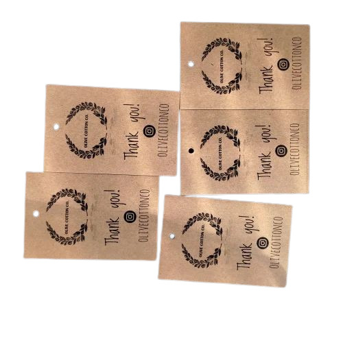Rectangular Kraft Paper Hang Tag