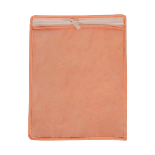 Transparent Pink Plain Pvc Non Woven Saree Packing Bag