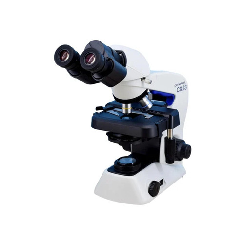 White Binocular Research Microscope