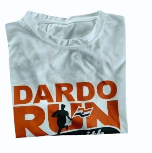 White Men Marathon Polyester Sublimation T Shirt