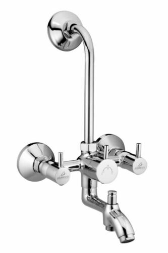 Eco Taps Ltb 216 Wall Mixer 3 In1 - Brass Stainless Steel, Silver, Standard | Durable, Stylist, Glossy Finish