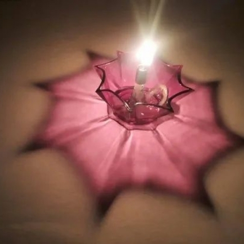 Purple Plastic Reflection Diya