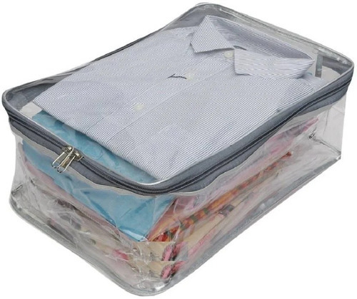 Pvc Zipper Storage Bag For Cothing, Capacity: 1/2 Kg