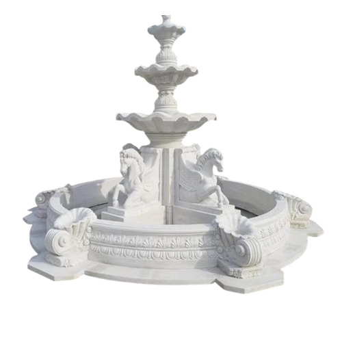 White Marble Garden Water Fountain