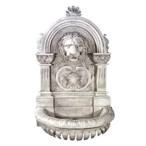 White Marble Lion Fountain