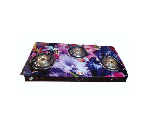 3 Burner Glass Top Gas Stove